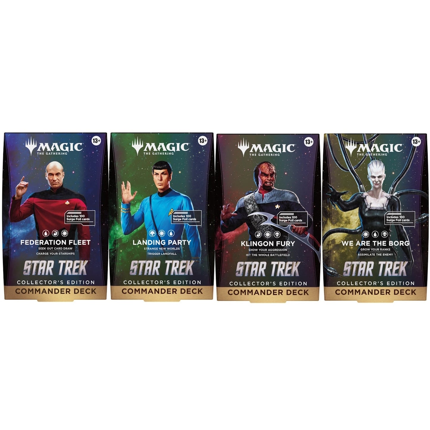 Magic: The Gathering TCG: Star Trek Collectors Commander Deck Bundle - Set of 4