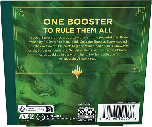 Magic: The Gathering TCG: The Lord of The Rings: Tales of Middle-Earth Collector Booster Box - 12 Packs + 1 Box Topper Card